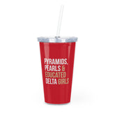 Pyramids Pearls & Educated Delta Girls 20oz Tumbler - Crimson
