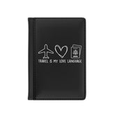 Travel Is My Love Language Icons Passport Cover