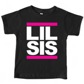 Lil Sis Hip Hop Baby Shirt - Pink White