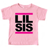 Lil Sis Hip Hop Baby Shirt - Pink Black