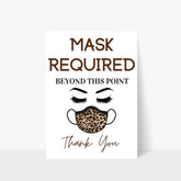 Printable Mask Required Beyond This Point Sign - Brown