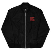 Pyramids Pearls & Educated Delta Girls Premium Bomber Jacket - Crimson