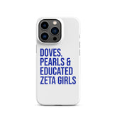 Doves, Pearls & Educated Zeta Girls Snap Case for iPhone®