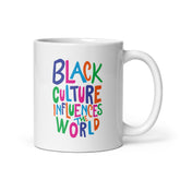 Black Culture Influences The World White Glossy Mug