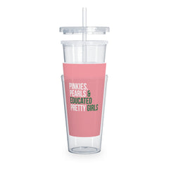 Pinkies Pearls & Educated Pretty Girls 20oz Tumbler - Pink