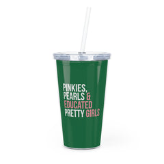 Pinkies Pearls & Educated Pretty Girls 20oz Tumbler - Green