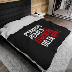 Pyramids Pearls & Educated Delta Girls Plush Blanket