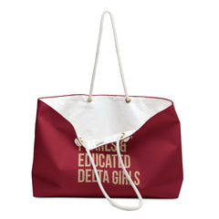 Pyramids, Pearls & Educated Delta Girls Weekender Bag