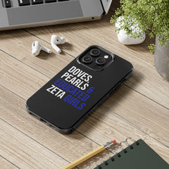 Doves, Pearls & Educated Zeta Girls Tough Case For IPhone® - Black
