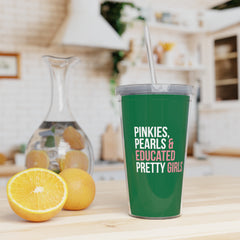Pinkies Pearls & Educated Pretty Girls 20oz Tumbler - Green