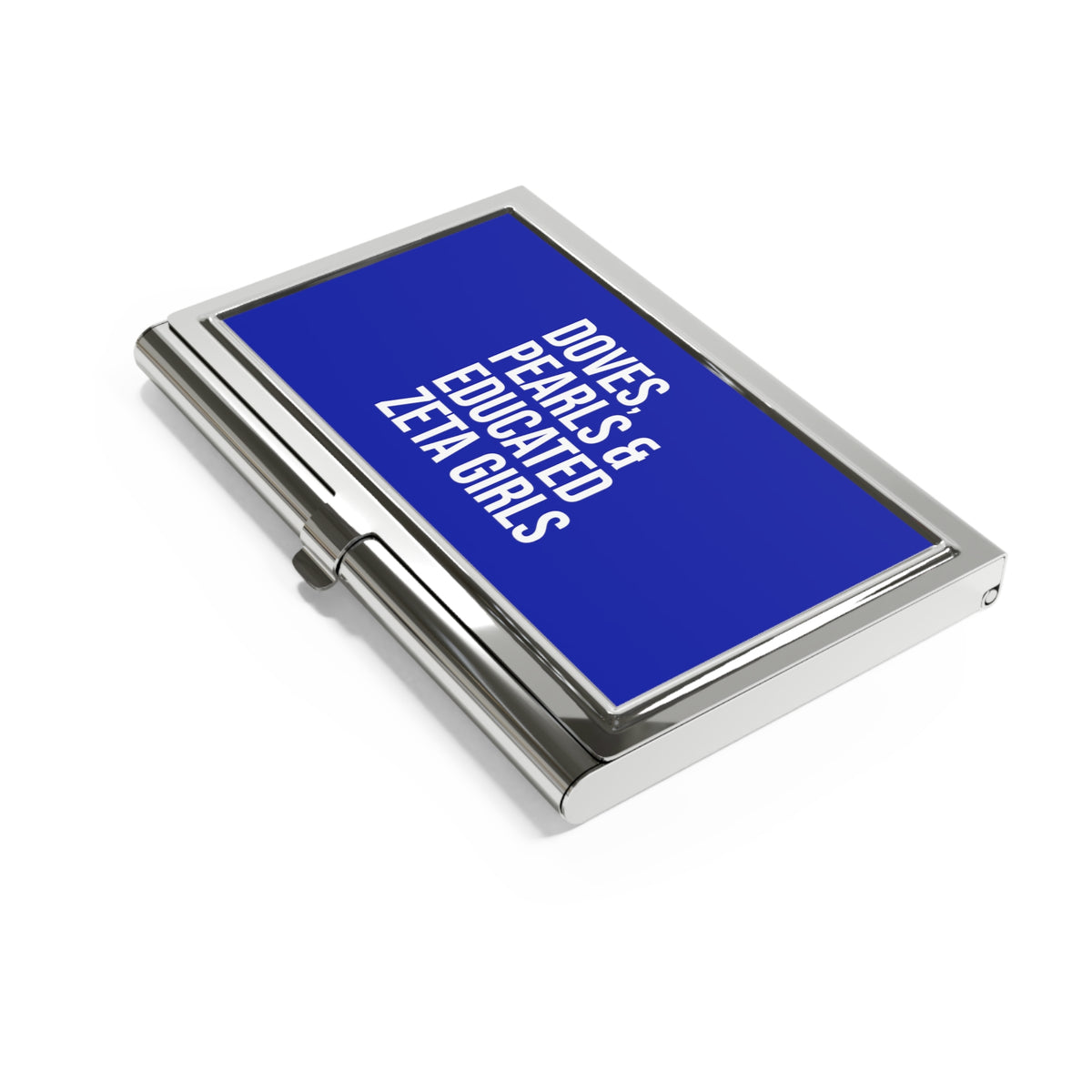 Doves Pearls & Educated Zeta Girls Business Card Holder - Blue