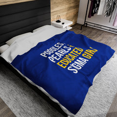 Poodles Pearls & Educated Sigma Girls Plush Blanket