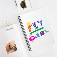 Fly Girl Spiral Notebook - White