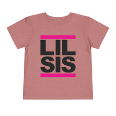 Lil Sis Hip Hop Toddler Shirt - Pink Black
