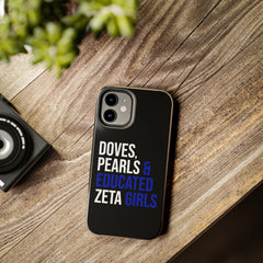 Doves, Pearls & Educated Zeta Girls Tough Case For IPhone® - Black