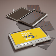 Poodles Pearls & Educated Sigma Girls Business Card Holder - Multi