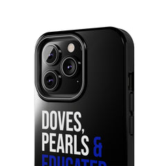 Doves, Pearls & Educated Zeta Girls Tough Case For IPhone® - Black