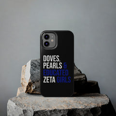 Doves, Pearls & Educated Zeta Girls Tough Case For IPhone® - Black