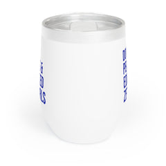 Doves, Pearls & Educated Zeta Girls Wine Tumbler - White