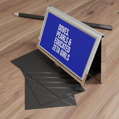 Doves Pearls & Educated Zeta Girls Business Card Holder - Blue