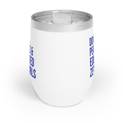 Doves, Pearls & Educated Zeta Girls Wine Tumbler - White