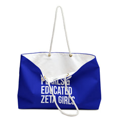 Kitties, Pearls & Educated Zeta Girls Weekender Bag