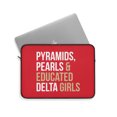 Pyramids Pearls & Educated Delta Girls Laptop Sleeve