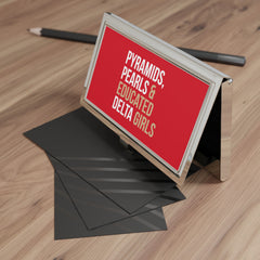 Pyramids Pearls & Educated Delta Girls Business Card Holder - Crimson