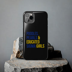 Poodles, Pearls & Educated Sigma Girls Tough Case For IPhone® - Black