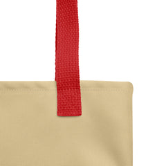 Pyramids Pearls & Educated Delta Girls Tote - Cream & Crimson