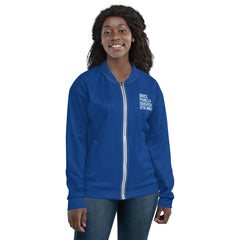 Doves Pearls & Educated Zeta Girls Bomber Jacket - Blue