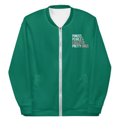Pinkies Pearls & Educated Pretty Girls Bomber Jacket - Green