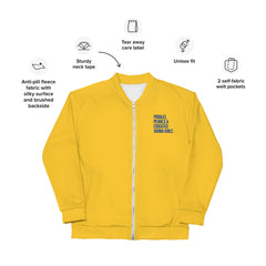 Poodles Pearls & Educated Sigma Girls Bomber Jacket - Yellow