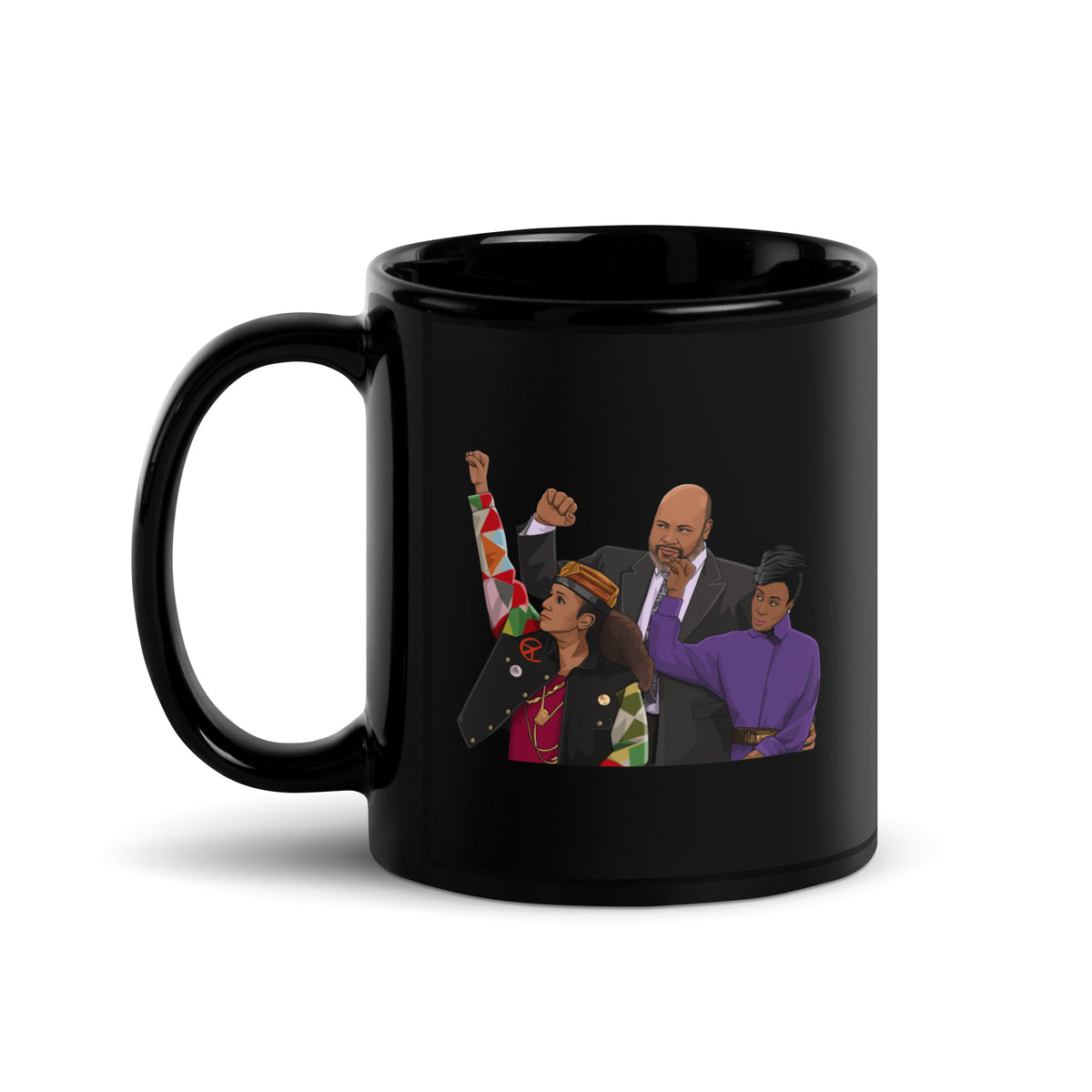 Right On Black Glossy Mug