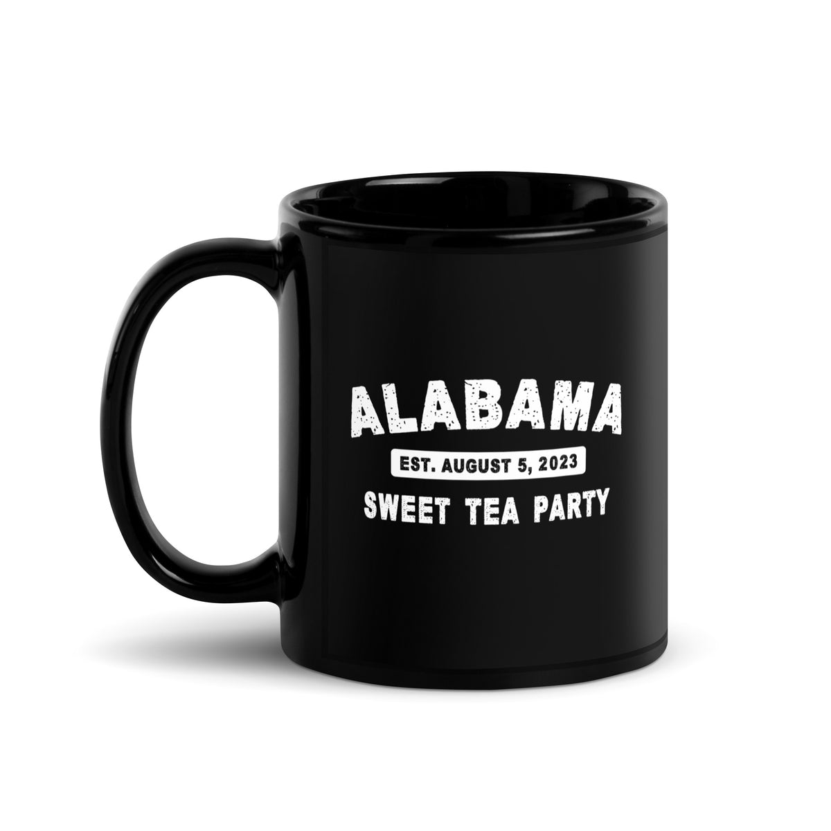Alabama Sweet Tea Party Black Glossy Mug