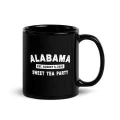 Alabama Sweet Tea Party Black Glossy Mug