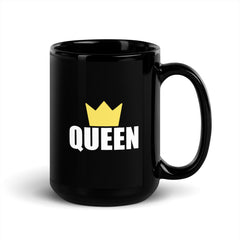 Queen Black Glossy Mug