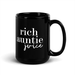Rich Auntie Juice Black Glossy Mug