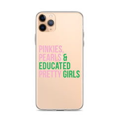 Pinkies Pearls & Educated Pretty Girls Clear iPhone® Case