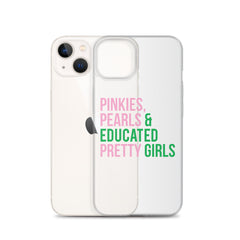 Pinkies Pearls & Educated Pretty Girls Clear iPhone® Case