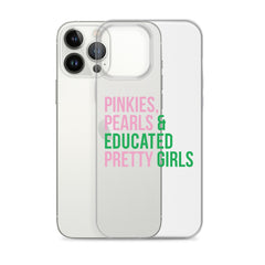 Pinkies Pearls & Educated Pretty Girls Clear iPhone® Case