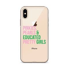 Pinkies Pearls & Educated Pretty Girls Clear iPhone® Case