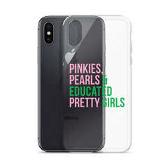 Pinkies Pearls & Educated Pretty Girls Clear iPhone® Case