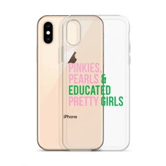 Pinkies Pearls & Educated Pretty Girls Clear iPhone® Case