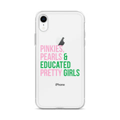 Pinkies Pearls & Educated Pretty Girls Clear iPhone® Case
