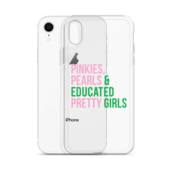 Pinkies Pearls & Educated Pretty Girls Clear iPhone® Case