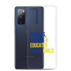Poodles, Pearls & Educated Sigma Girls Clear Case for Samsung®