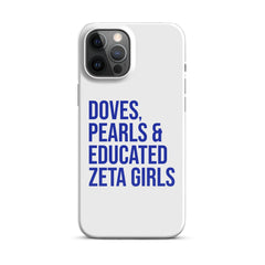 Doves, Pearls & Educated Zeta Girls Snap Case for iPhone®
