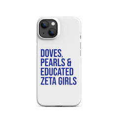 Doves, Pearls & Educated Zeta Girls Snap Case for iPhone®