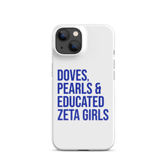 Doves, Pearls & Educated Zeta Girls Snap Case for iPhone®